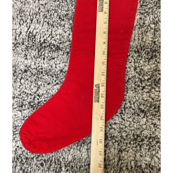 Vintage Noel‎ Snowman Rudolph Needlepoint Christmas Holiday Stocking Lined - Picture 5 of 6